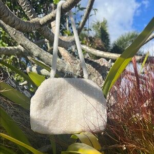 La Regale Ivory Beaded Clutch